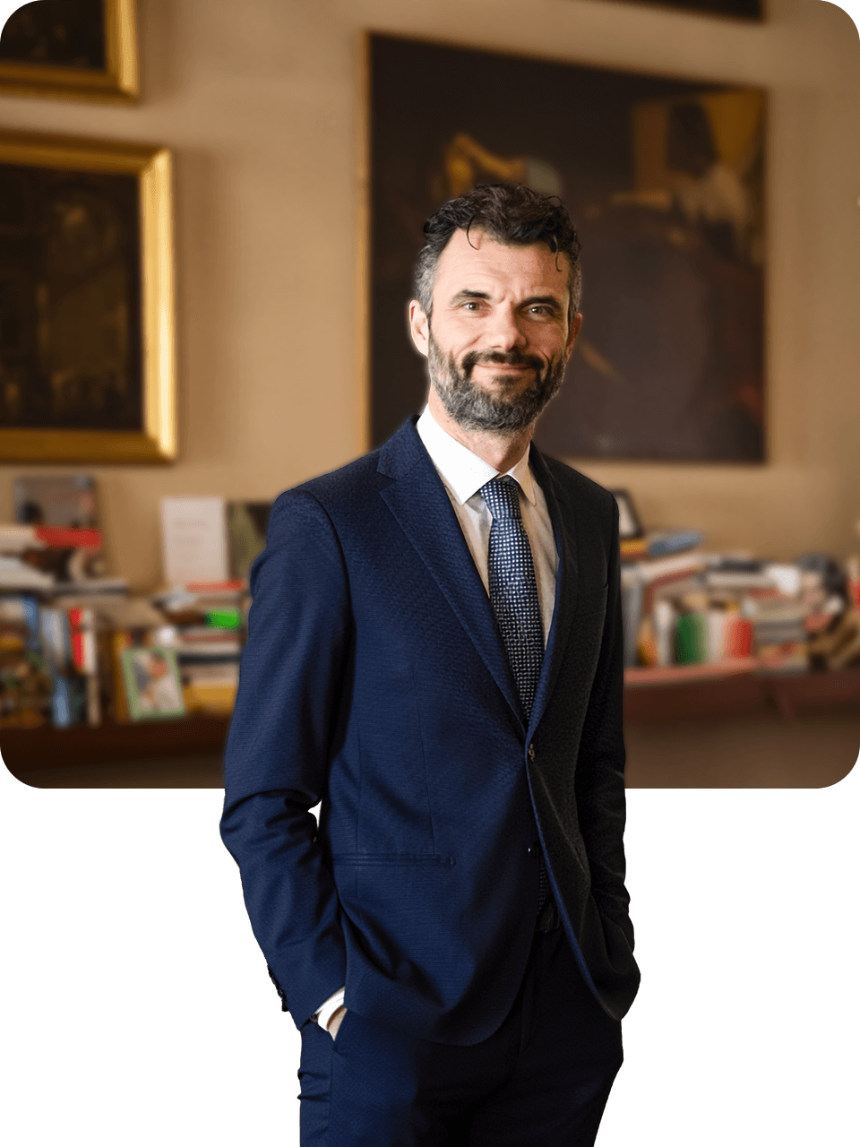 Fotografia di Matteo Biffoni nel suo ufficio